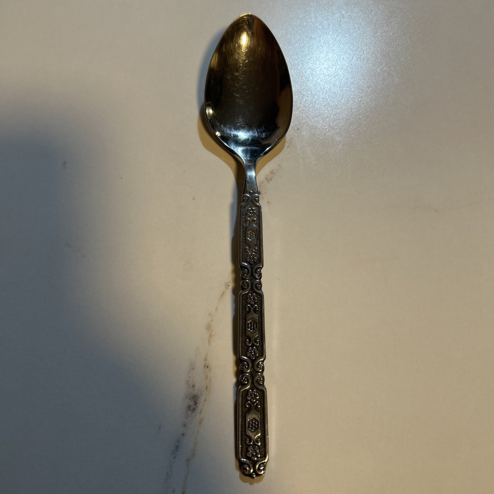 Oneida Coronation Black Accent Stainless Flatware Serving Spoon